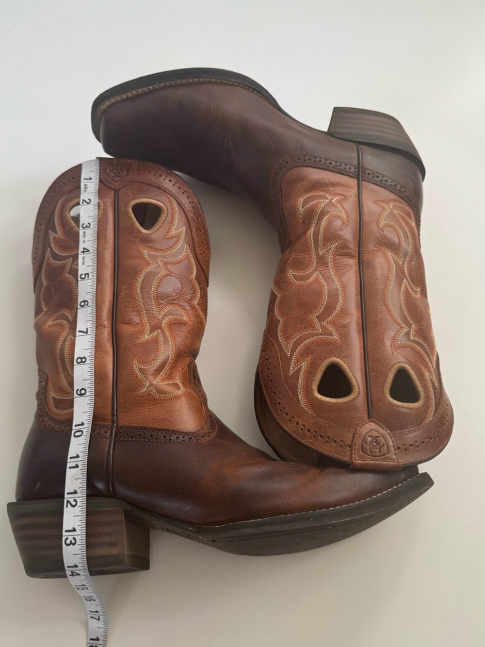 Ariat Heritage Roughstock Western Boots - Men's Size 12 D - Brown Leather